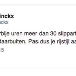 Твиттер пресс-секретаря фламандского Дорожного центра.