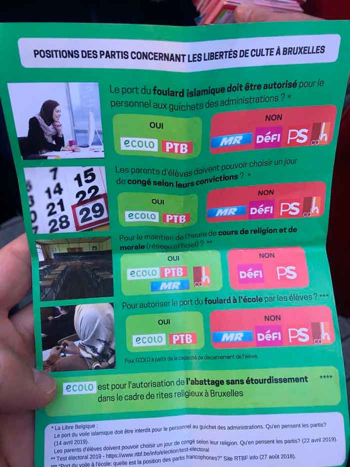 Бельгийские левые пытаются заполучить мусульманских избирателей Бельгийские левые пытаются заполучить мусульманских избирателей