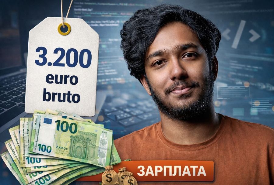 Зарплата разработчика ПО: 3 200 евро брутто